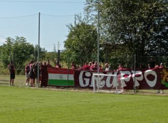 I tifosi del Gruppo Vandelli al campo per incitare la Reggiana